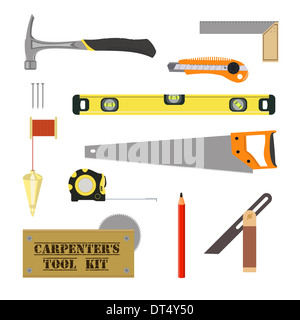 Carpenter`s Tool Kit Stock Photo